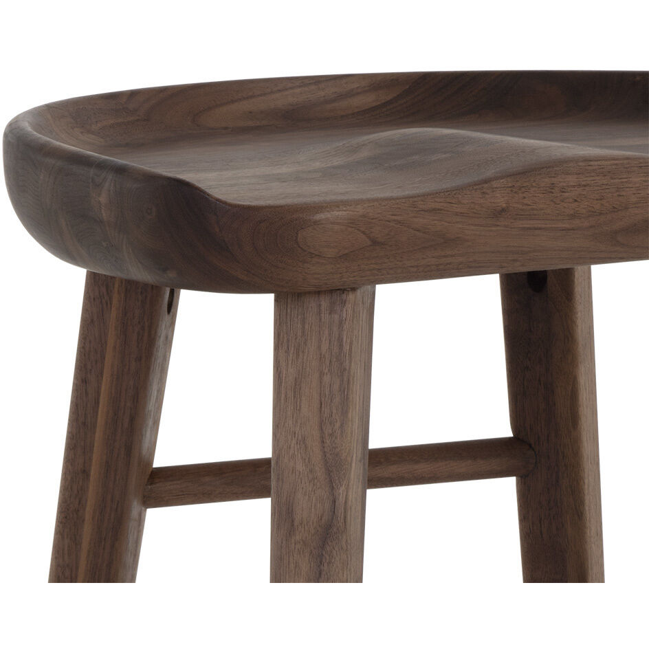 Dominic 26.5 inch Walnut Counter Stool